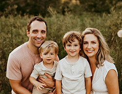 Dr Kelsey White and family